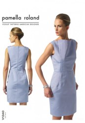 1340 VOGUE PAMELLA ROLAND SLEEVELESS LINED PLEAT SHEATH DRESS PATTERN 8 - 16 or 16-24 choice UNCUT